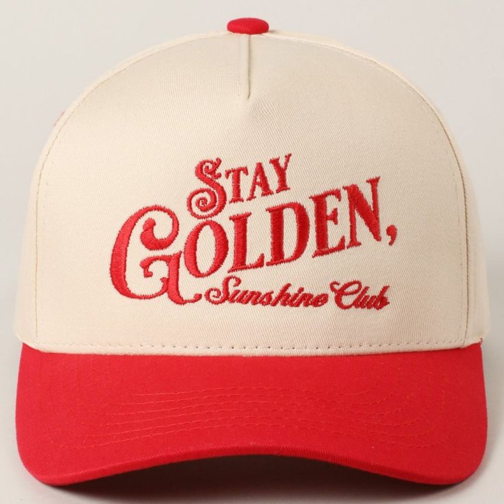 Stay Golden Sunshine Club Hat Adjustable Snapback Hat Cap